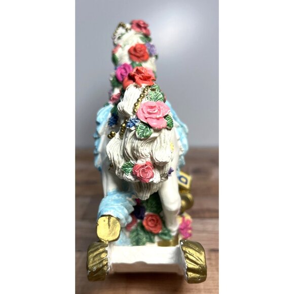World Bazaars Vintage Resin Musical Rocking Horse - Picture 4 of 7